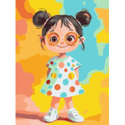 Картина по номерам Девочка-веселка, 30*40см, термопакет, ТМ Brushme, Украина