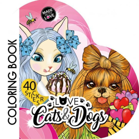 Фигурная книжка-раскраска с наклейками, 100г, Скоба, 20*20см, ТМ Fresh, Украина