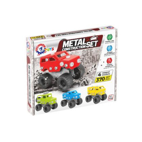 Конструктор металевий 370 дет., Джип, Автобус, Пікап, Джипа Сафарі, в кор. 30*25*5см, ТМ Технок, Україна арт: 9956