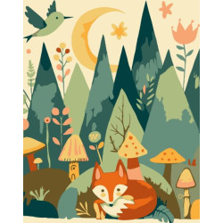 Картина по номерам "Вечерний лес" 40*50 см