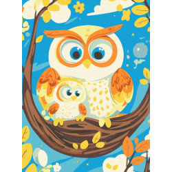Картина по номерам "Мама-Сова" 30*40см, в термопакете, ТМ ART Craft, Украина