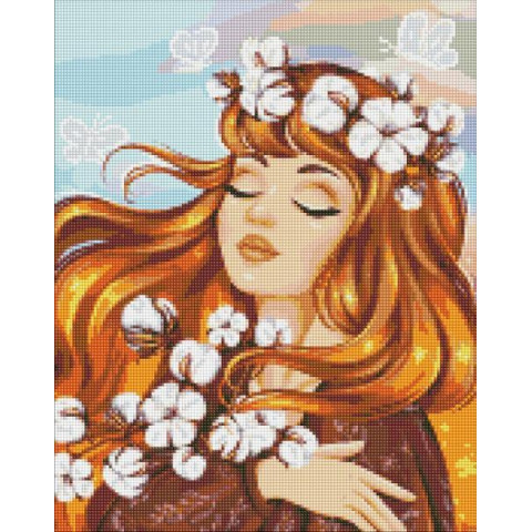 Алмазна мозаїка "Вогняна ніжність" AB стрази (голограмні) 40*50см, термопакет, ТМ Ідейка, Україна арт: AMO7535