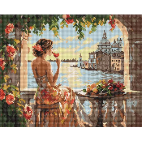 Алмазна мозаїка "Літні мрії" 40*50см, термопакет, ТМ Ідейка, Україна арт: AMO8185