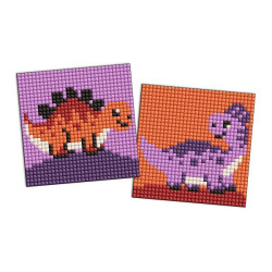 Алмазна мозаїка на самоклеючій основі для дітей "Юрський період. Динозавр 1" 9х9см, термопакет, ТМ Ідейка, Україна арт: AMS1130