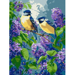 Картина по номерам "Весенний дуэт" 30*40см, термопакет, ТМ Идейка, Украина