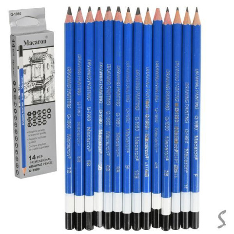 Олівець чорнографітний, ЦІНА ЗА УП. 14ШТ, в кор. 20*5,5см 