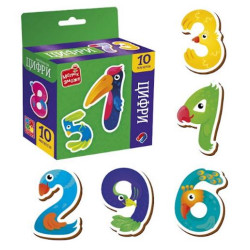 Набір магнітів "Цифри" (укр), в кор. 14*10,5*5,5 см, ТМ Vladi Toys, Україна  арт: VT3106-37