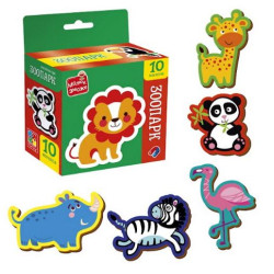 Набір магнітів "Зоопарк" (укр), в кор. см, ТМ Vladi Toys, Україна  арт: VT3106-39