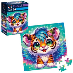 Пазли De.tail. Крилате тигреня. 64 детали, в кор. 10*7*3см, ТМ Vladi Toys, Україна арт: DT1234-02
