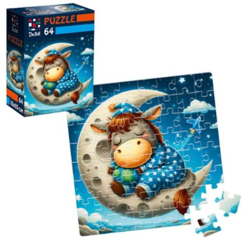Пазли De.tail. Сонний поні. 64 детали, в кор. 10*7*3см, ТМ Vladi Toys, Украина