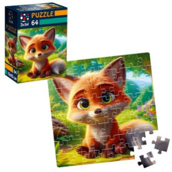 Пазли De.tail. Допитливе лисеня. 64 детали, в кор. 10*7*3см, ТМ Vladi Toys, Україна арт: DT1234-07