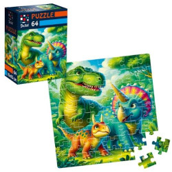 Пазли De.tail. Доісторичні друзі. 64 детали, в кор. 10*7*3см, ТМ Vladi Toys, Украина