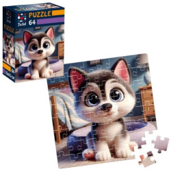 Пазли De.tail. Малий хаскі. 64 детали, в кор. 10*7*3см, ТМ Vladi Toys, Україна арт: DT1234-16