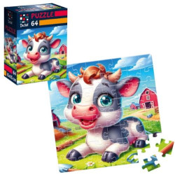 Пазли De.tail. Весела корівка. 64 детали, в кор. 10*7*3см, ТМ Vladi Toys, Україна арт: DT1234-19
