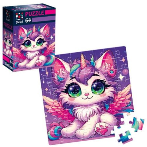 Пазли De.tail. Казкове кошеня. 64 детали, в кор. 10*7*3см, ТМ Vladi Toys, Україна арт: DT1234-20