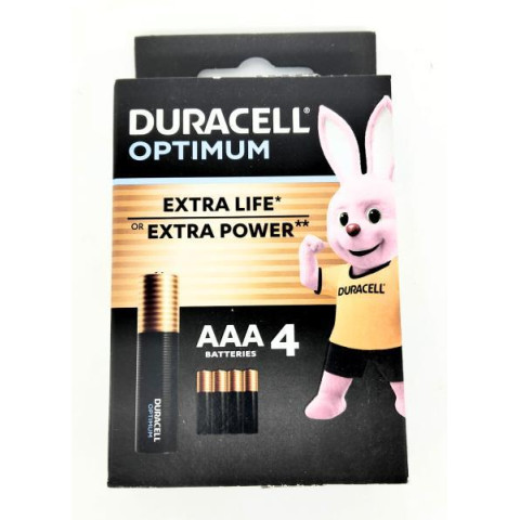 Батарейка Duracell OPTIMUM (Ultra, Turbo) LR03, ЦЕНА ЗА 4ШТ, в кор. 12*7*2см