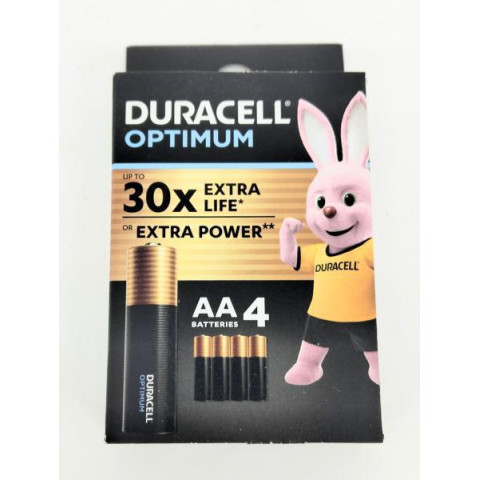 Батарейка Duracell OPTIMUM (Ultra, Turbo) LR6, ЦІНА ЗА 4ШТ, в кор. 12*7*2см арт: 158696