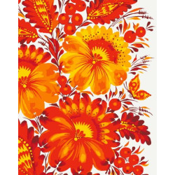 Картина по номерам "Петриковский мотив" лак 40*50см, термопакет, ТМ ART Craft, Украина