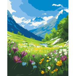 Картина по номерам "Альпийская весна" 40*50см, термопакет, ТМ ART Craft, Украина