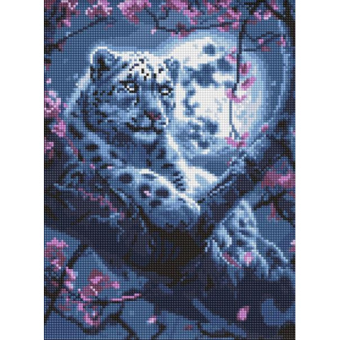 Алмазна мозаїка "Місячна тиша" 30x40см, термопакет,  ТМ Ідейка, Україна арт: AMO8166