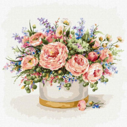 Картина по номерам "Трогательные розы" 50*50см, термопакет, ТМ Идейка, Украина