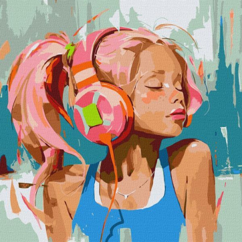 Картина за номерами "Рожеві літні біти" 50*50см, термопакет, ТМ Ідейка, Україна арт: KHO8552