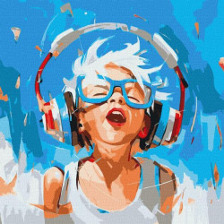 Картина по номерам "Его летний бит" 50*50см, термопакет, ТМ Идейка, Украина