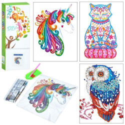 Набір для творчості алмазна мозаїка, наліпка, 3 види, в кор. 8*23*2,5см  арт: ST001-03-04