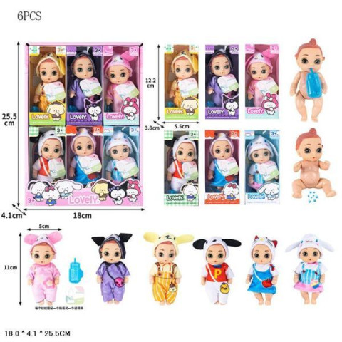 Кукла микс видов, пьет, писает, ЦЕНА ЗА 1ШТ, дисп.бокс. 11*5см