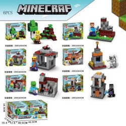 Конструктор MINECRAFT, ЦІНА ЗА 1ШТ, В УП. 6ШТ, у дисплей боксі 40,5*12,8*16,4см арт: 81004B