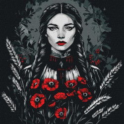 Картина за номерами "Жіноча сила" 40х40см, термопакет, ТМ Ідейка, Україна арт: KHO8572