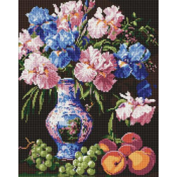 Алмазная мозаика "Красота ирисов" 40х50см, термопакет, ТМ Идейка, Украина