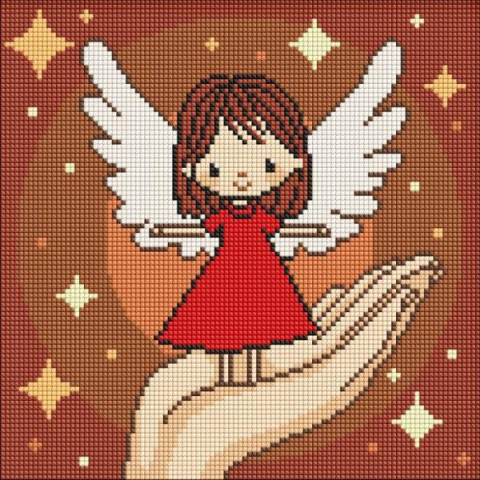 Алмазна мозаїка для дітей "Долоня дива" 30х30см, термопакет, ТМ Ідейка, Україна арт: AMO8197