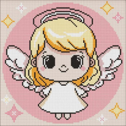 Алмазна мозаїка для дітей "Святе янголятко" 30х30см, термопакет, ТМ Ідейка, Україна арт: AMO8212