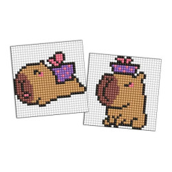 Алмазна мозаїка на самоклеючій основі для дітей &quot;Капібара 10&quot; 9х9см, термопакет, ТМ Ідейка, Україна арт: AMS1172