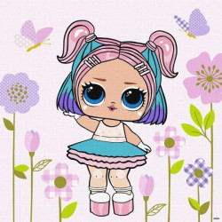 Картина за номерами  для дітей &quot;L.O.L. Surprise! HipHop4Lyfe CandyQT&quot; 40х40см, термопакет, ТМ Ідейка, Україна арт: KHO1104