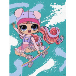 Картина за номерами для дітей "Tweens LOL Skate Dance Ali Dance" 30х40см, термопакет, ТМ Ідейка, Україна арт: KHO1207