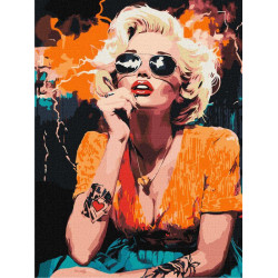 Картина по номерам "Монро в Голливуде" 30х40см, термопакет, ТМ Идейка, Украина