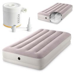 Велюр ліжко 99*191*30см INTEX, USB-насос від 2 ампер, 5V   арт: 64177