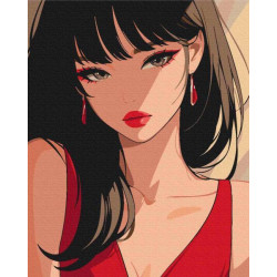 Картина за номерами Загадкова красуня, термопакет 40*50см, ТМ Brushme, Україна арт: BS54074