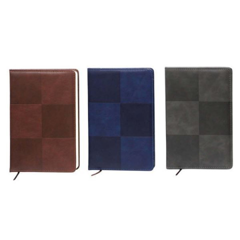 Блокнот А5, 96 л. 80гр. черный, синий, темно-коричневый, пак. 21*15см