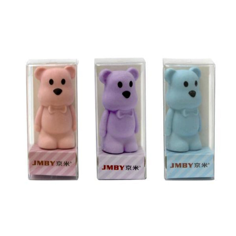 Стругачка в резинке, Медведь, ЦЕНА ЗА 1ШТ, в кор. 8*3*2,5см 