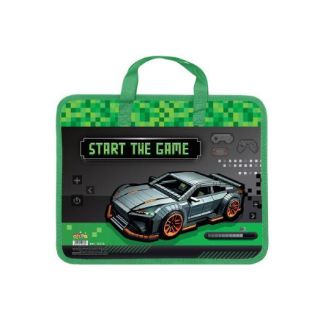 Папка пластиковая с текстильными ручками 32*26см KIDIS, Supercar 