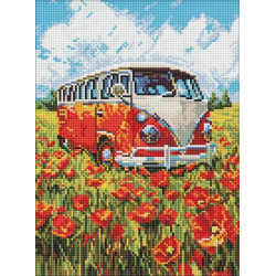 Алмазна мозаїка &quot;Подорож у червоне&quot; 30х40см, термопакет, ТМ Ідейка, Україна арт: AMO8215