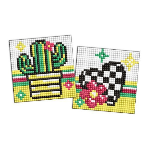 Алмазна мозаїка на самоклеючій основі для дітей "LOL Surprise! Квітка і кактус" 9х9см, термопакет, ТМ Ідейка, Україна арт: AMS1176