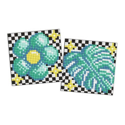 Алмазна мозаїка на самоклеючій основі для дітей &quot;LOL Surprise! Квітка і листок&quot; 9х9см, термопакет, ТМ Ідейка, Україна арт: AMS1178