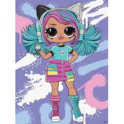 Картина по номерам для детей "Tweens LOL Skate Dance Emma Emo" 30х40см, термопакет, ТМ Идейка, Украина