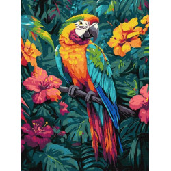 Картина по номерам "Тропическая птица" 30х40см, термопакет, ТМ Идейка, Украина