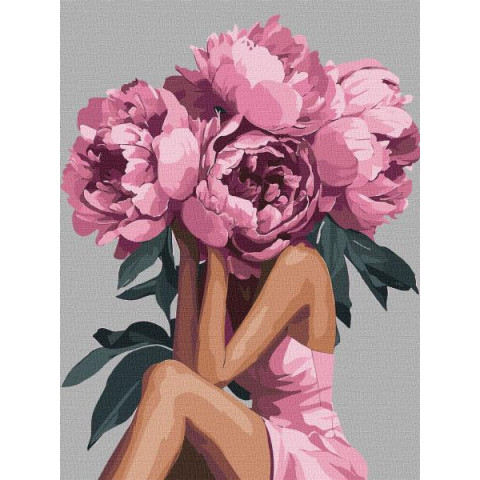 Картина за номерами "Мрійливість з фарбами металiк extra" 30х40см, термопакет, ТМ Ідейка, Україна арт: KHO8522