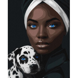 Картина по номерам "Голубой взгляд" 40х50см, термопакет, ТМ Идейка, Украина